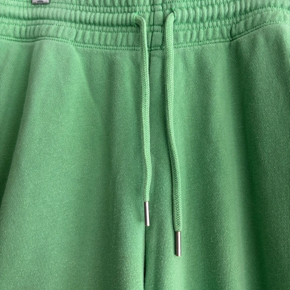 Aerie Bright Green Fleece Jogger Sweatpants Ski Winter Patches Size L - Picture 7 of 8